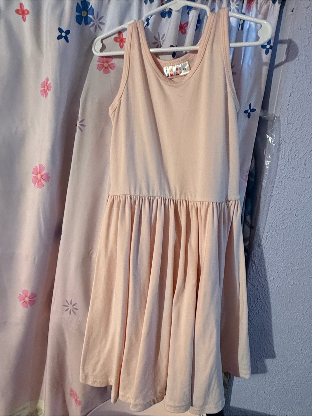 Dot Dot Smile Peach Sleeveless Gathered Skirt Dress